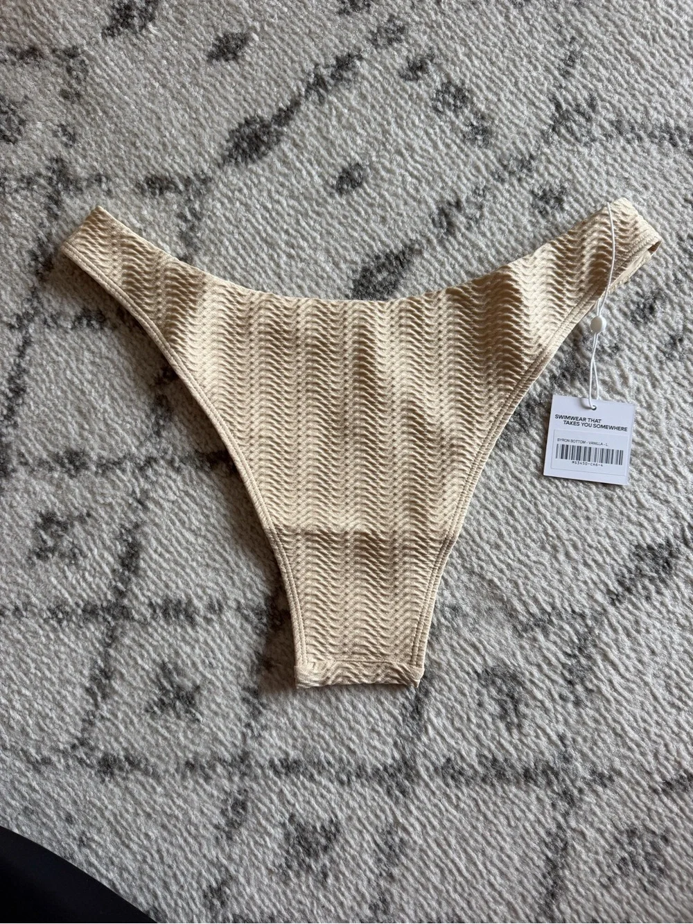 Monday Swimwear vanilla chevron Bryon bikini bottoms